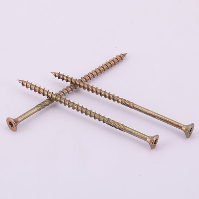 गुणवत्ता  Yellow Zinc Torx Drive Chipboard Screw Double Countersunk Head Chipboard Screw कारखाना